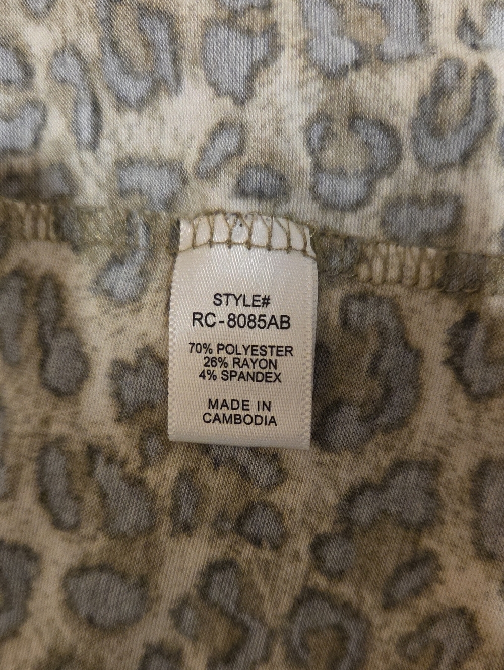 Zenana Leopard Print Open Cardigan Size M - Picture 6 of 6